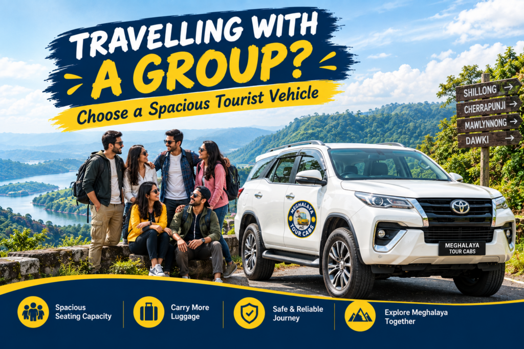 Tourist vehicle for groups in Meghalaya