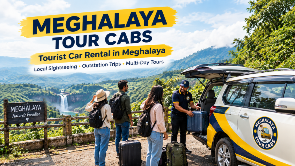 Driver inclusive car rental in Meghalaya