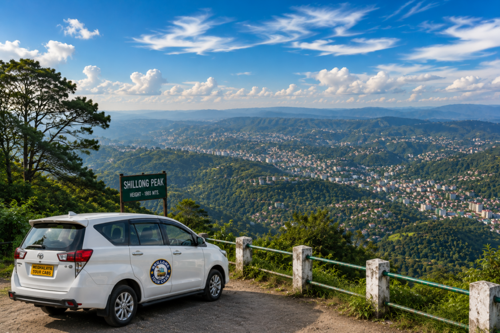 Shillong Peak sightseeing by taxi