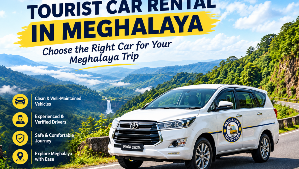Driver inclusive car rental in Meghalaya
