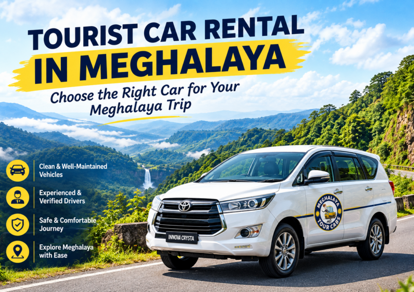 Driver inclusive car rental in Meghalaya